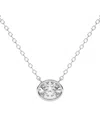Lab Grown Diamonds 14k 0.25 Ct. Tw. Lab-grown Diamond Necklace In Silver