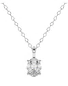 Lab Grown Diamonds 14k 0.50 Ct. Tw. Lab-grown Diamond Necklace In Silver
