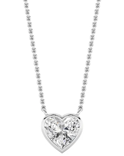 Lab Grown Diamonds 14k 1.00 Ct. Tw. Lab-grown Diamond Necklace In Silver