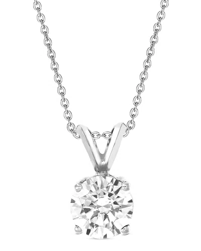 Lab Grown Diamonds 14k 1.00 Ct. Tw. Lab Grown Diamond Pendant Necklace In Green