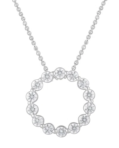 Lab Grown Diamonds 14k 1.00 Ct. Tw. Lab Grown Diamond Pendant In White