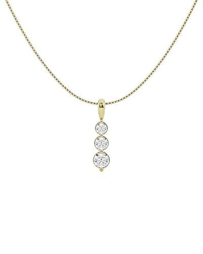 Lab Grown Diamonds 14k 1.00 Ct. Tw. Lab-grown Diamond Solitaire Pendant In Gold