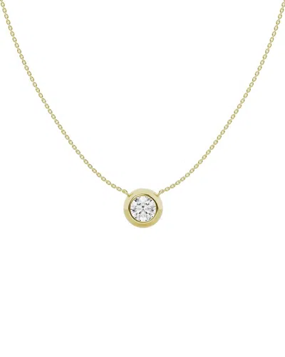 Lab Grown Diamonds 14k 1.00 Ct. Tw. Lab-grown Diamond Solitaire Pendant Necklace In Gold