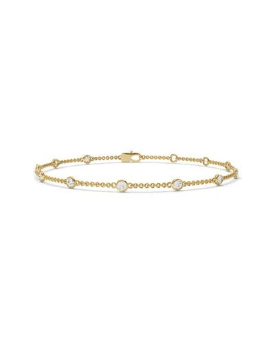 LAB GROWN DIAMONDS 14K 1.00 CT. TW. LAB-GROWN DIAMOND STATION BRACELET