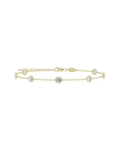 Lab Grown Diamonds 14k 1.00 Ct. Tw. Lab-grown Diamond Station Bracelet In Gold