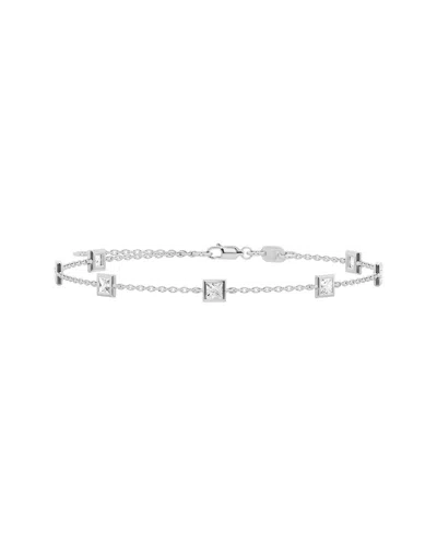 Lab Grown Diamonds 14k 1.00 Ct. Tw. Lab-grown Diamond Station Bracelet In Neutral