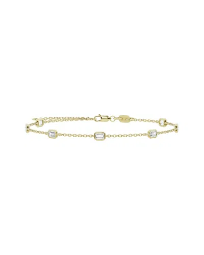 Lab Grown Diamonds 14k 1.00 Ct. Tw. Lab-grown Diamond Station Bracelet In Metallic