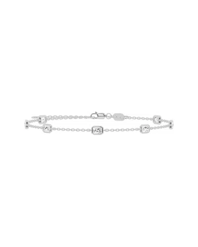 Lab Grown Diamonds 14k 1.00 Ct. Tw. Lab-grown Diamond Station Bracelet In Metallic