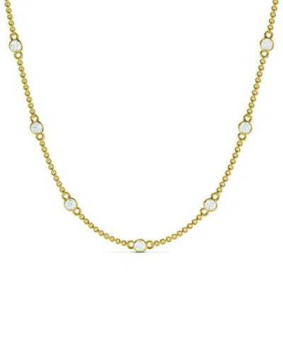 Lab Grown Diamonds 14k 1.00 Ct. Tw. Lab-grown Diamond Station Necklace In Gold