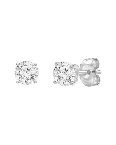 Lab Grown Diamonds Platinum 1.00 Ct. Tw. Lab-grown Diamond Studs In Silver