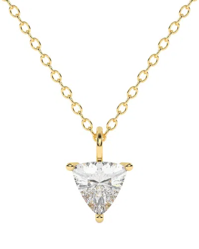 Lab Grown Diamonds 14k 1.00 Ct. Tw. Lab-grown Diamond Necklace In Metallic
