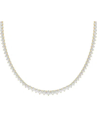 Lab Grown Diamonds 14k 5.00 Ct. Tw. Lab-grown Diamond Tennis Necklace In Metallic