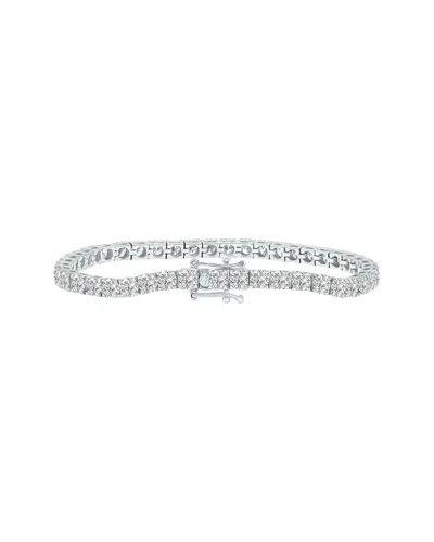Lab Grown Diamonds 14k 10.00 Ct. Tw. Lab Grown Diamond Tennis Bracelet In Transparent
