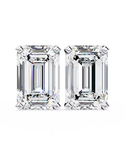 Lab Grown Diamonds 14k 10.00 Ct. Tw. Lab-grown Diamond Earrings In Metallic