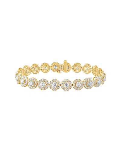 Lab Grown Diamonds 14k 10.00 Ct. Tw. Lab-grown Diamond Fashion Bracelet In Gold