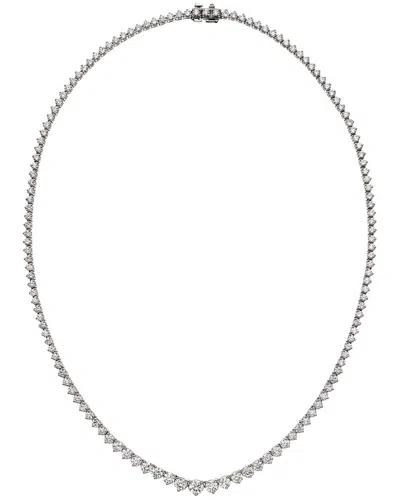 Lab Grown Diamonds 14k 10.00 Ct. Tw. Lab-grown Diamond Necklace In Metallic