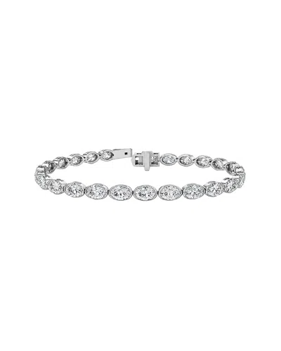 Lab Grown Diamonds 14k 10.00 Ct. Tw. Lab-grown Diamond Tennis Bracelet In Silver