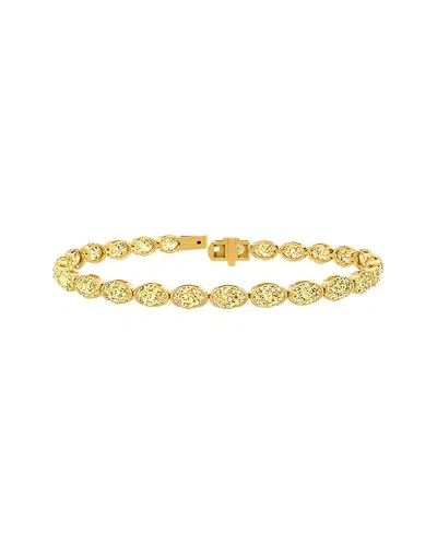 Lab Grown Diamonds 14k 10.00 Ct. Tw. Lab-grown Diamond Tennis Bracelet In Yellow