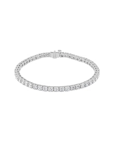 Lab Grown Diamonds 14k 10.08 Ct. Tw. Lab-grown Diamond Tennis Bracelet In Metallic