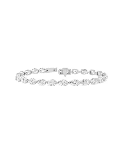 Lab Grown Diamonds 14k 10.08 Ct. Tw. Lab-grown Diamond Tennis Bracelet In Metallic
