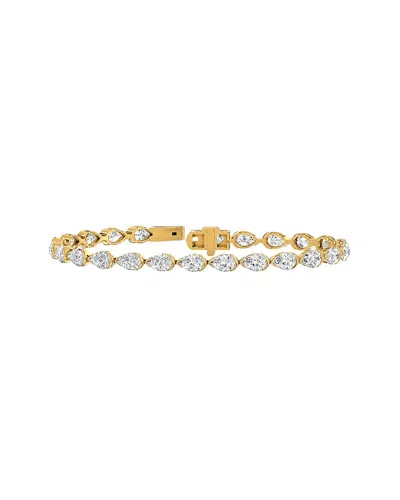 Lab Grown Diamonds 14k 10.08 Ct. Tw. Lab-grown Diamond Tennis Bracelet In Transparent
