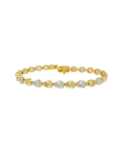 Lab Grown Diamonds 14k 10.08 Ct. Tw. Lab-grown Diamond Tennis Bracelet In Gold