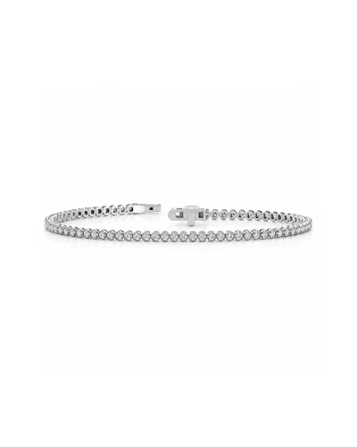 Lab Grown Diamonds 14k 1.02 Ct. Tw. Lab-grown Diamond Tennis Bracelet In Transparent