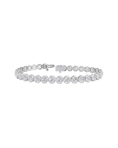 Lab Grown Diamonds 14k 10.20 Ct. Tw. Lab-grown Diamond Tennis Bracelet In Silver