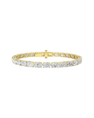 Lab Grown Diamonds 14k 10.75 Ct. Tw. Lab-grown Diamond Tennis Bracelet In Transparent