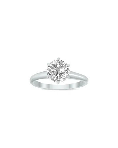 Lab Grown Diamonds 14k 1.10 Ct. Tw. Lab-grown Diamond Solitaire Ring In Silver