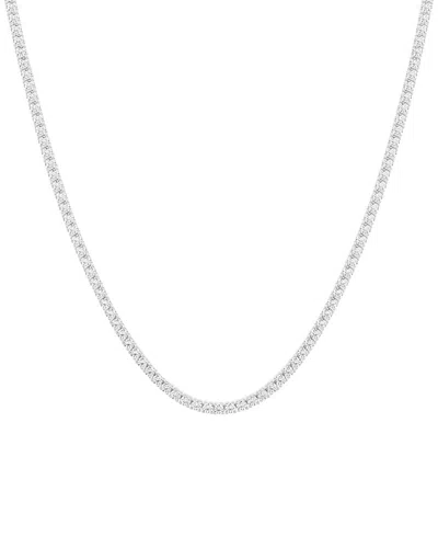 Lab Grown Diamonds 14k 11.00 Ct. Tw. Lab-grown Diamond Tennis Necklace In Metallic
