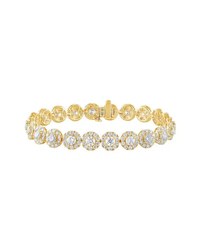 Lab Grown Diamonds 14k 11.00 Ct. Tw. Lab-grown Diamond Fashion Bracelet In Gold