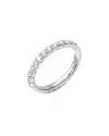 Lab Grown Diamonds 18k Over Silver 1.12 Ct. Tw. Lab-grown Diamond Ring In Metallic