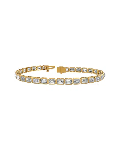 Lab Grown Diamonds 14k 11.20 Ct. Tw. Lab-grown Diamond Tennis Bracelet In Transparent