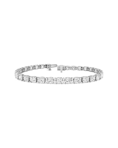 Lab Grown Diamonds 14k 11.22 Ct. Tw. Lab-grown Diamond Tennis Bracelet In Transparent