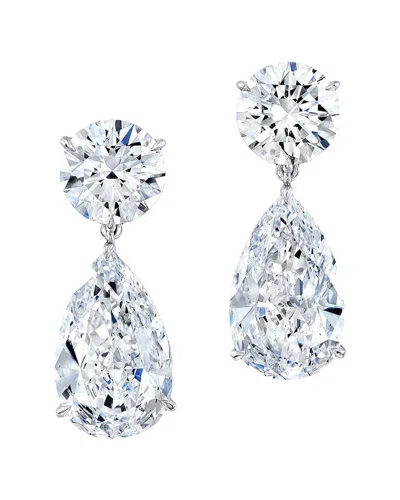 Lab Grown Diamonds 14k 12.00 Ct. Tw. Lab-grown Diamond Dangle Earrings In Metallic