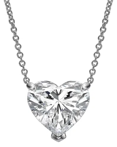 Lab Grown Diamonds 14k 12.00 Ct. Tw. Lab-grown Diamond Necklace In Metallic