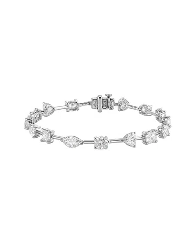 Lab Grown Diamonds 14k 12.00 Ct. Tw. Lab-grown Diamond Fashion Bracelet In Metallic