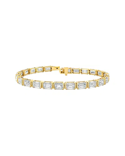 Lab Grown Diamonds 14k 12.00 Ct. Tw. Lab-grown Diamond Tennis Bracelet In Gold