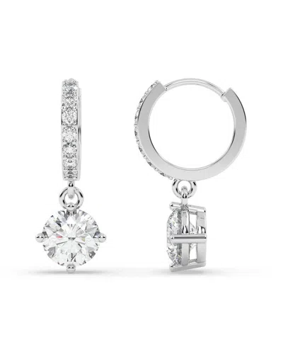 Lab Grown Diamonds 14k 1.25 Ct. Tw. Lab-grown Diamond Earrings In Silver