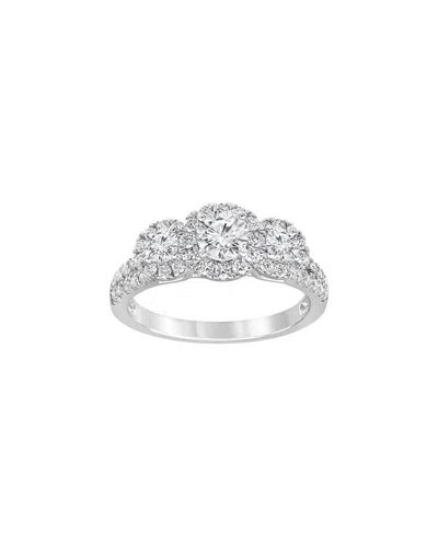 Lab Grown Diamonds 14k 1.25 Ct. Tw. Lab Grown Diamond Halo Ring In White