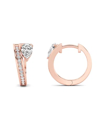 Lab Grown Diamonds 14k 1.25 Ct. Tw. Lab-grown Diamond Earrings In Pink