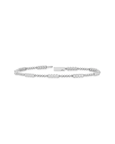 Lab Grown Diamonds 14k 1.26 Ct. Tw. Lab-grown Diamond Tennis Bracelet In Silver