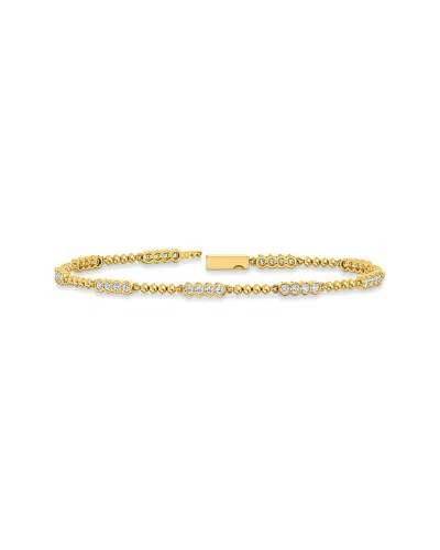 Lab Grown Diamonds 14k 1.26 Ct. Tw. Lab-grown Diamond Tennis Bracelet In Gold