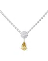 Lab Grown Diamonds 14k 1.27 Ct. Tw. Lab-grown Diamond & Gemstone Necklace