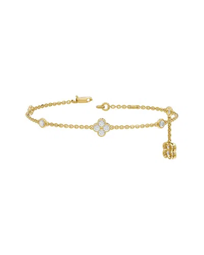 Lab Grown Diamonds 14k 1.30 Ct. Tw. Lab-grown Diamond Bracelet In Gold