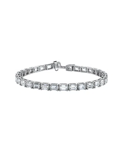 Lab Grown Diamonds 14k 13.50 Ct. Tw. Lab-grown Diamond Tennis Bracelet In Metallic