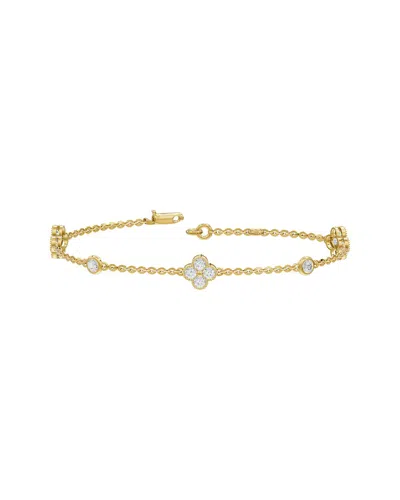 Lab Grown Diamonds 14k 1.43 Ct. Tw. Lab-grown Diamond Bracelet In Gold