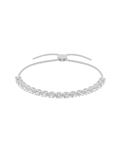 Lab Grown Diamonds 14k 1.50 Ct. Tw. Lab-grown Diamond Bolo Bracelet In Metallic