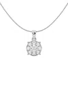 Lab Grown Diamonds 14k 1.50 Ct. Tw. Lab-grown Diamond Cluster Pendant